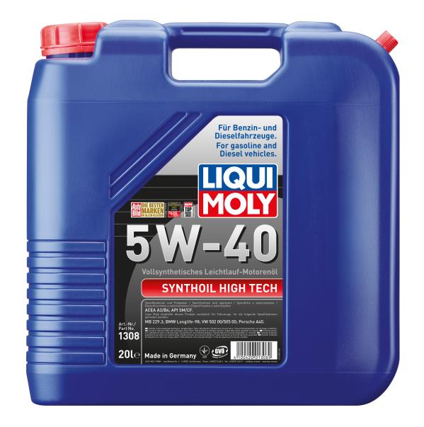Масло моторное LIQUI MOLY Synthoil High Tech 5W-40 Синтетическое