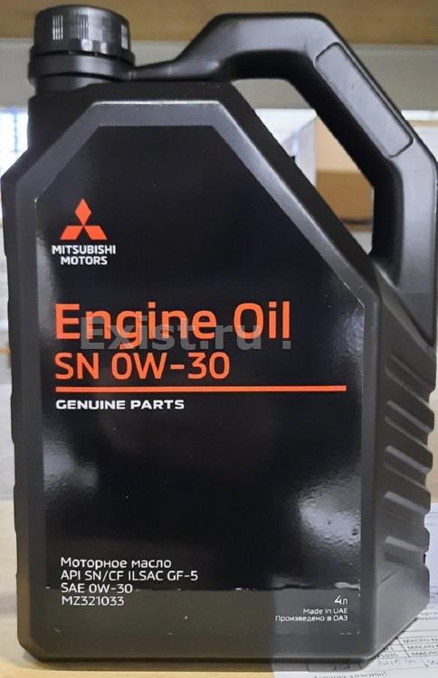 Масло моторное MITSUBISHI ENGINE OIL 0W-30 Синтетическое 4 л
