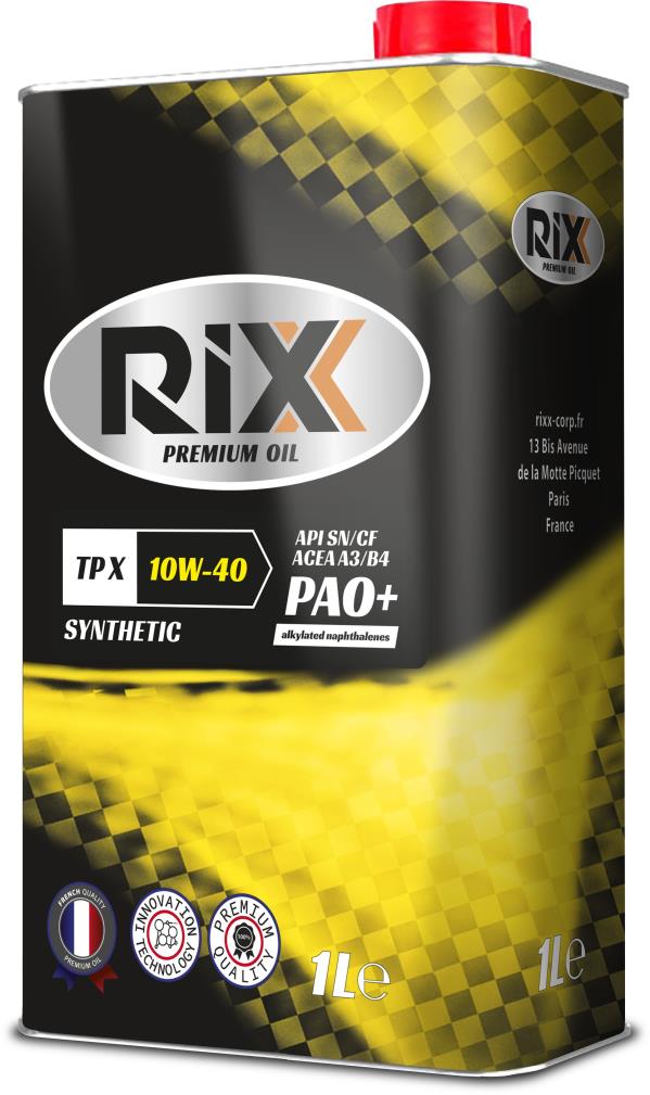 Масло моторное RIXX TP X SAE 10W-40 Синтетическое 1 л