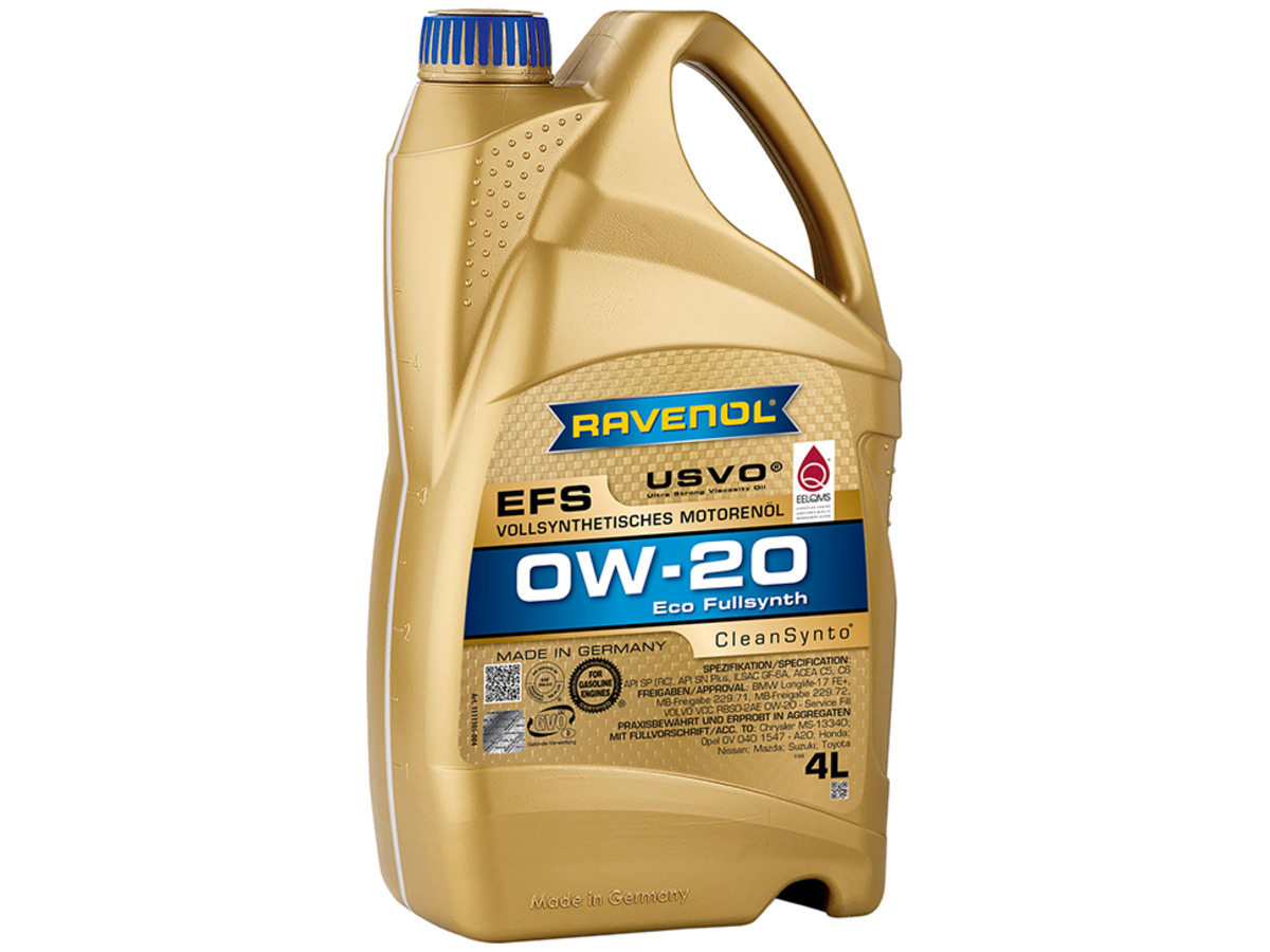 Масло моторное RAVENOL EFS EcoFullSynth 0W-20 Синтетическое 4 л