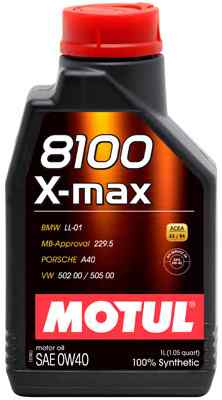 Масло моторное MOTUL 8100 X-max 0W-40 Синтетическое 1 л