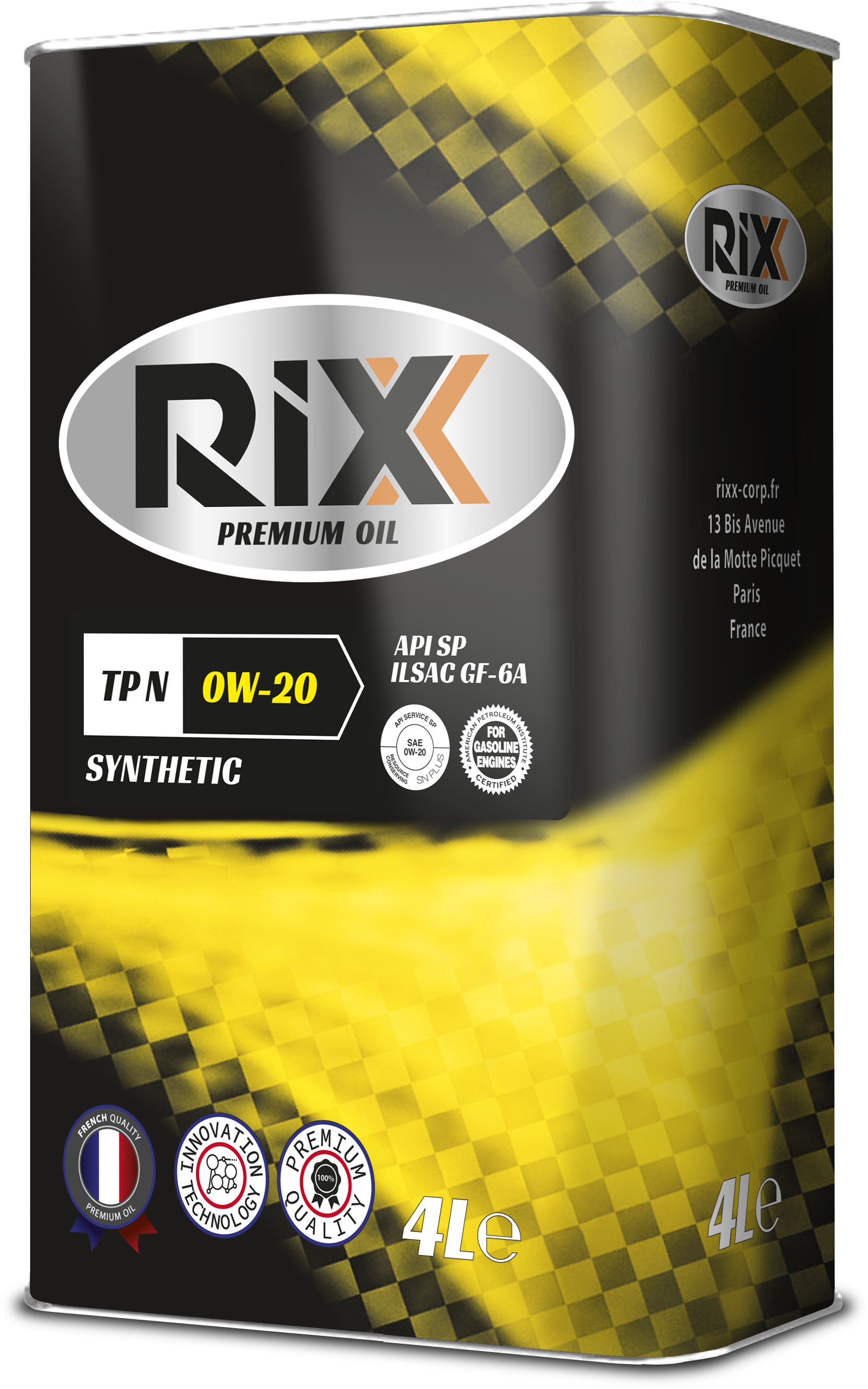 Масло моторное RIXX TP N 0W-20 Синтетическое 4 л