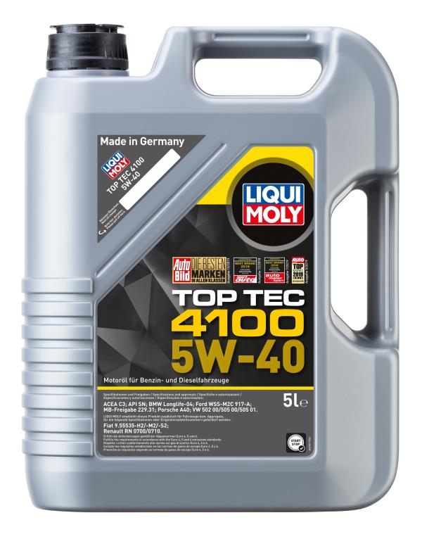 Масло моторное LIQUI MOLY Top Tec 4100 5W-40 Синтетическое 5 л