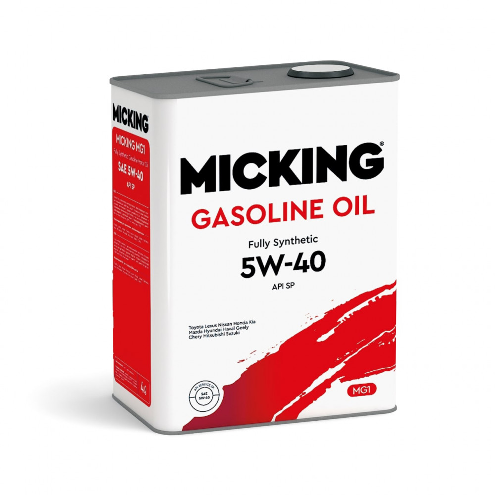 Масло моторное MICKING Gasoline Oil MG1 5W-40 Синтетическое 4 л