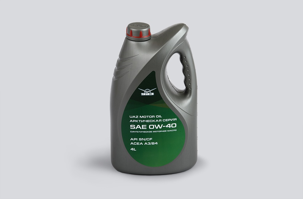 Масло моторное UAZ Motor Oil 0W-40 Синтетическое 4 л