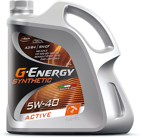 Масло моторное G-ENERGY Synthetic Active 5W-40 Синтетическое 4 л