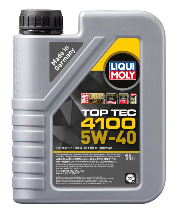 Масло моторное LIQUI MOLY Top Tec 4100 5W-40 Синтетическое 1 л