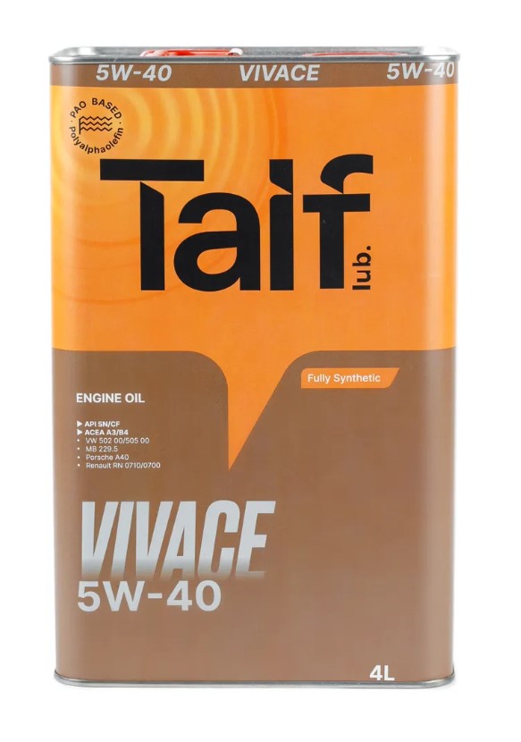 Масло моторное TAIF VIVACE 5W-40 Синтетическое 4 л