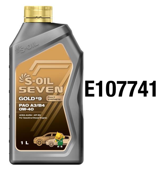 Масло моторное S-OIL GOLD #9 0W-40 Синтетическое 1 л