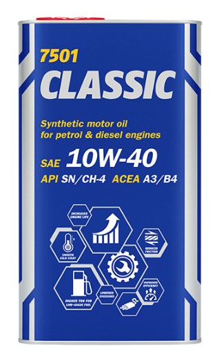 Масло моторное MANNOL 7501 Classic 10W-40 Полусинтетическое 1 л