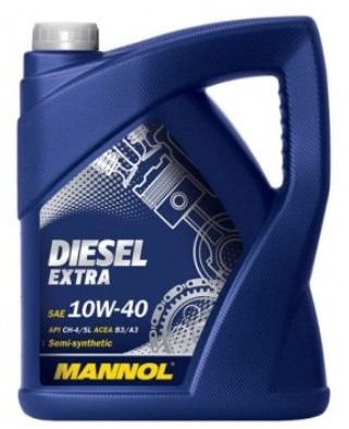 Масло моторное MANNOL 7504 Diesel extra 10W-40 Полусинтетическое