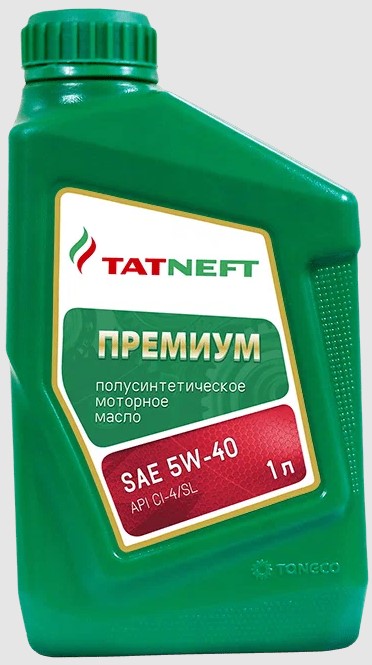 Масло моторное TATNEFT Премиум 5W-40 Полусинтетическое 1 л