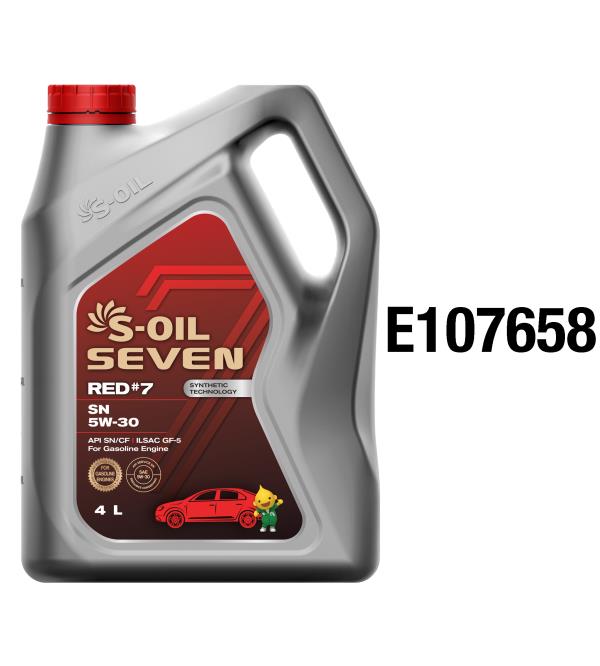 Масло моторное S-OIL RED #7 5W-30 Синтетическое 4 л