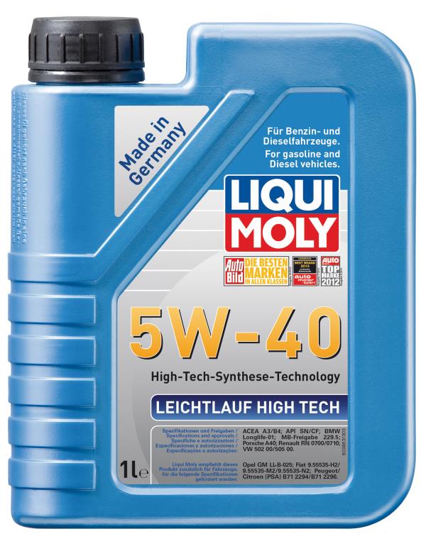 Масло моторное LIQUI MOLY Leichtlauf High Tech 5W-40 Синтетическ