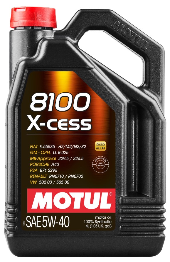 Масло моторное MOTUL 8100 X-cess 5W-40 Синтетическое 4 л