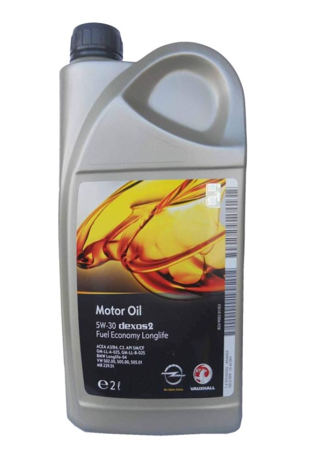 Масло моторное GENERAL MOTORS Dexos 2 5W-30 Синтетическое 2 л