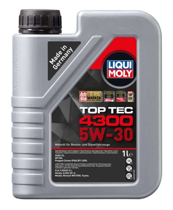Масло моторное LIQUI MOLY Top Tec 4300 5W-30 Синтетическое 1 л