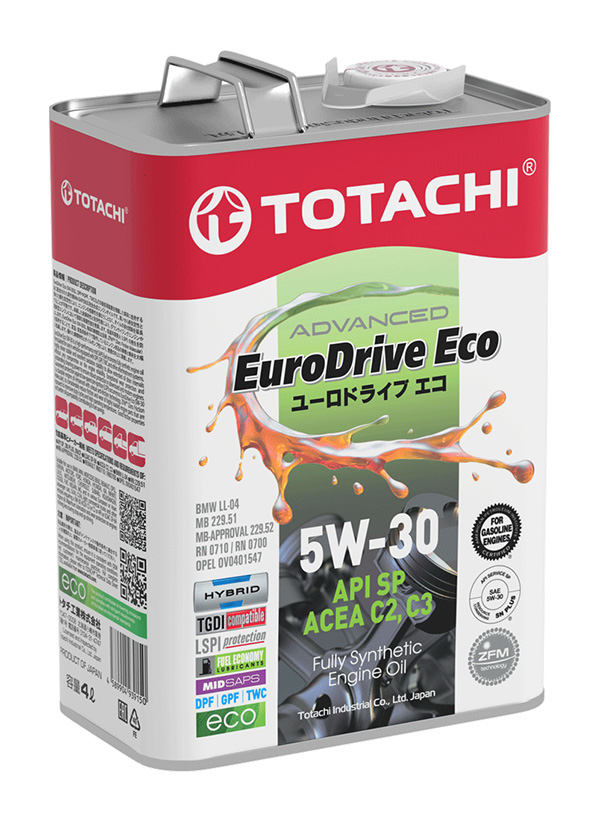 Масло моторное TOTACHI EURODRIVE ECO 5W-30 Синтетическое 4 л